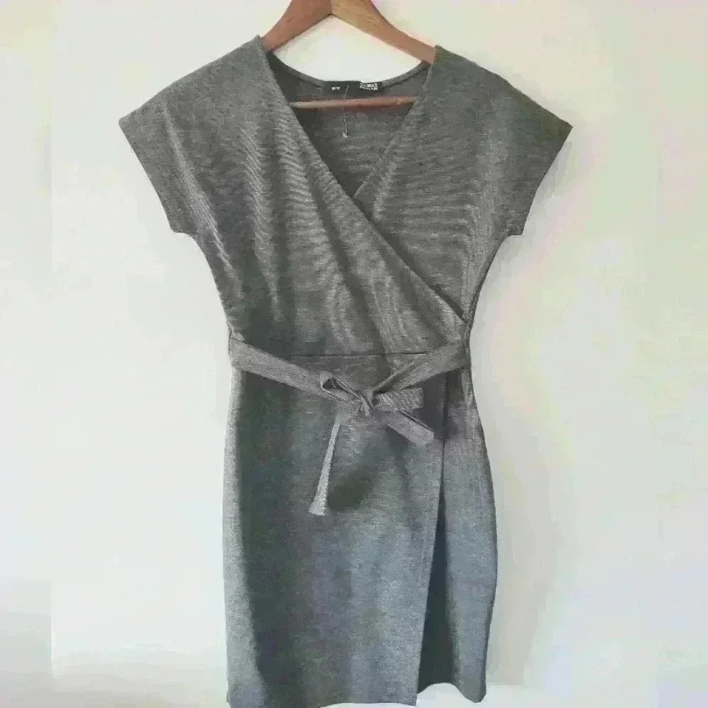 Rebel sugar grey  faux wrap dress size small